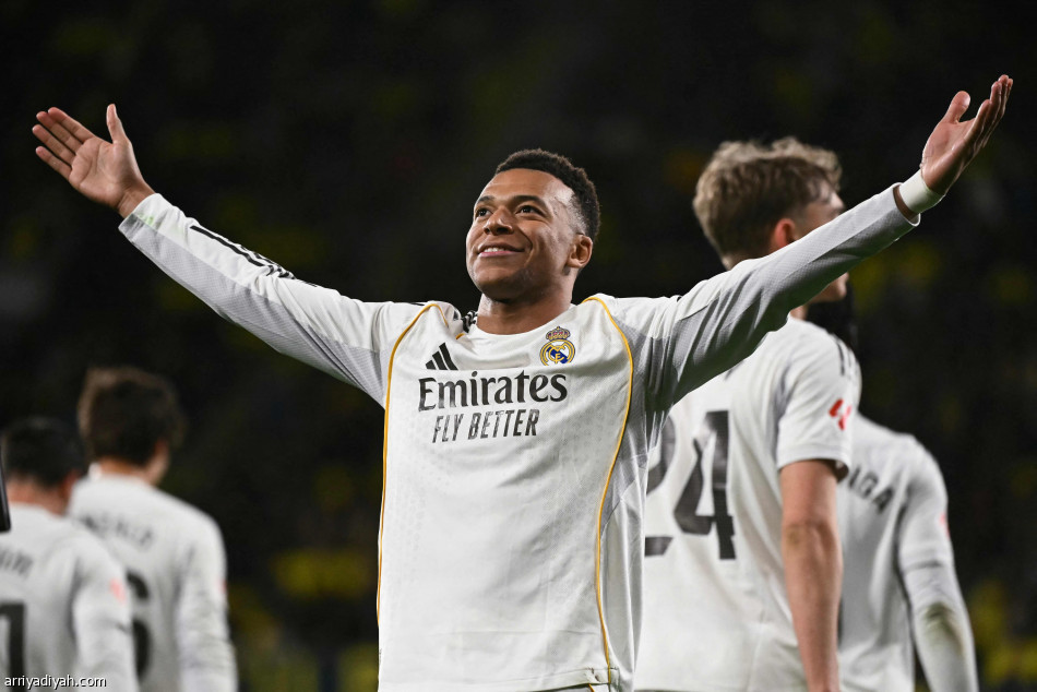 ثنائية مبابي تضع ريال مدريد على القمة